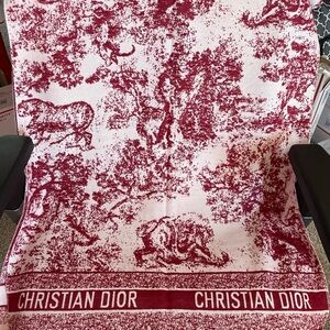 GWP- Dior Red and White Scarf